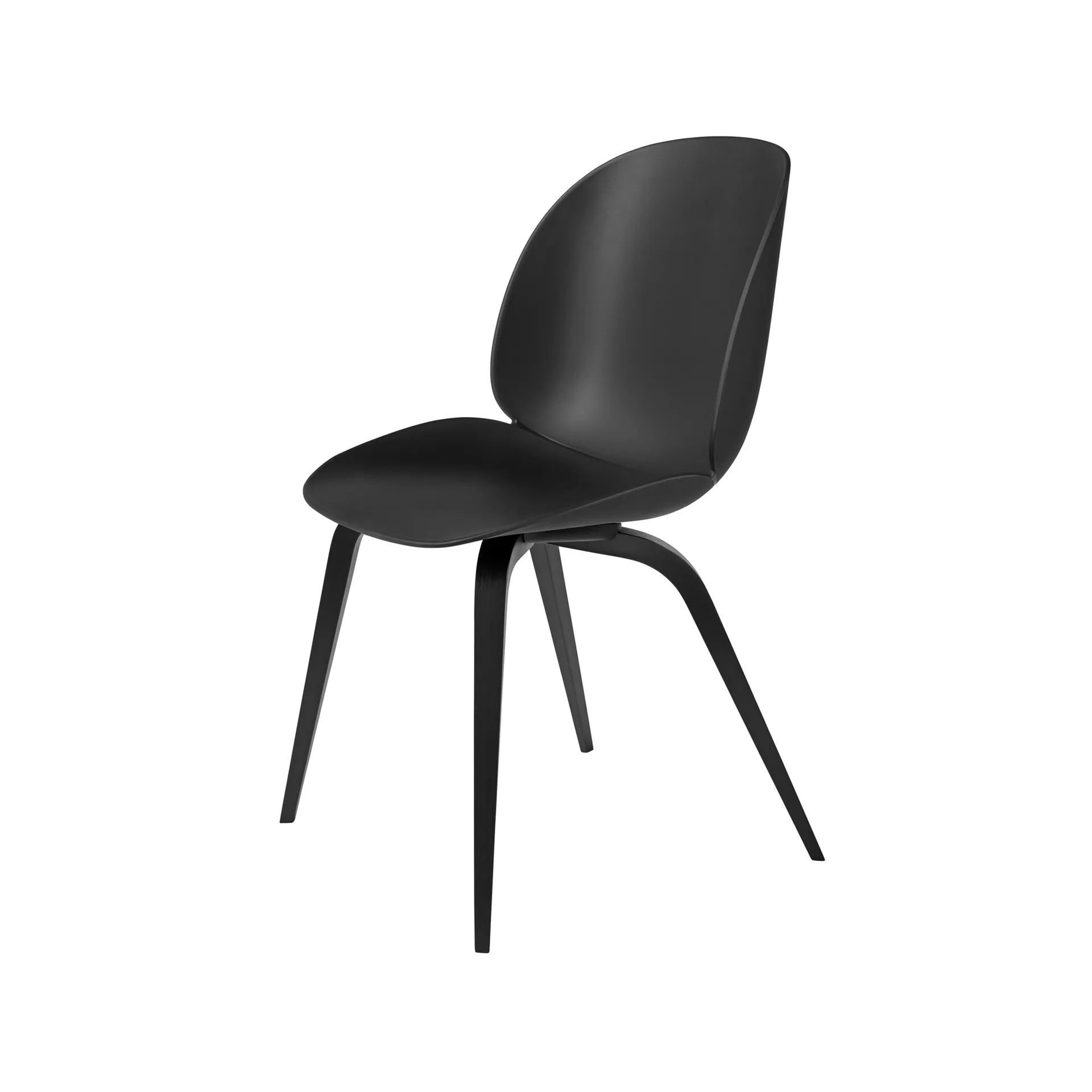 Beetle chair, Black, black stained birch legs GUBI
