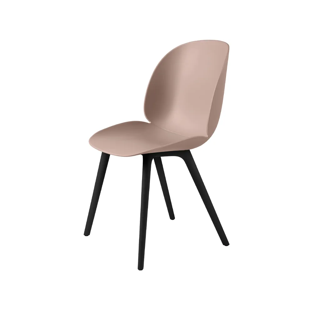 Beetle Plastic chair, Sweet pink, black leg GUBI