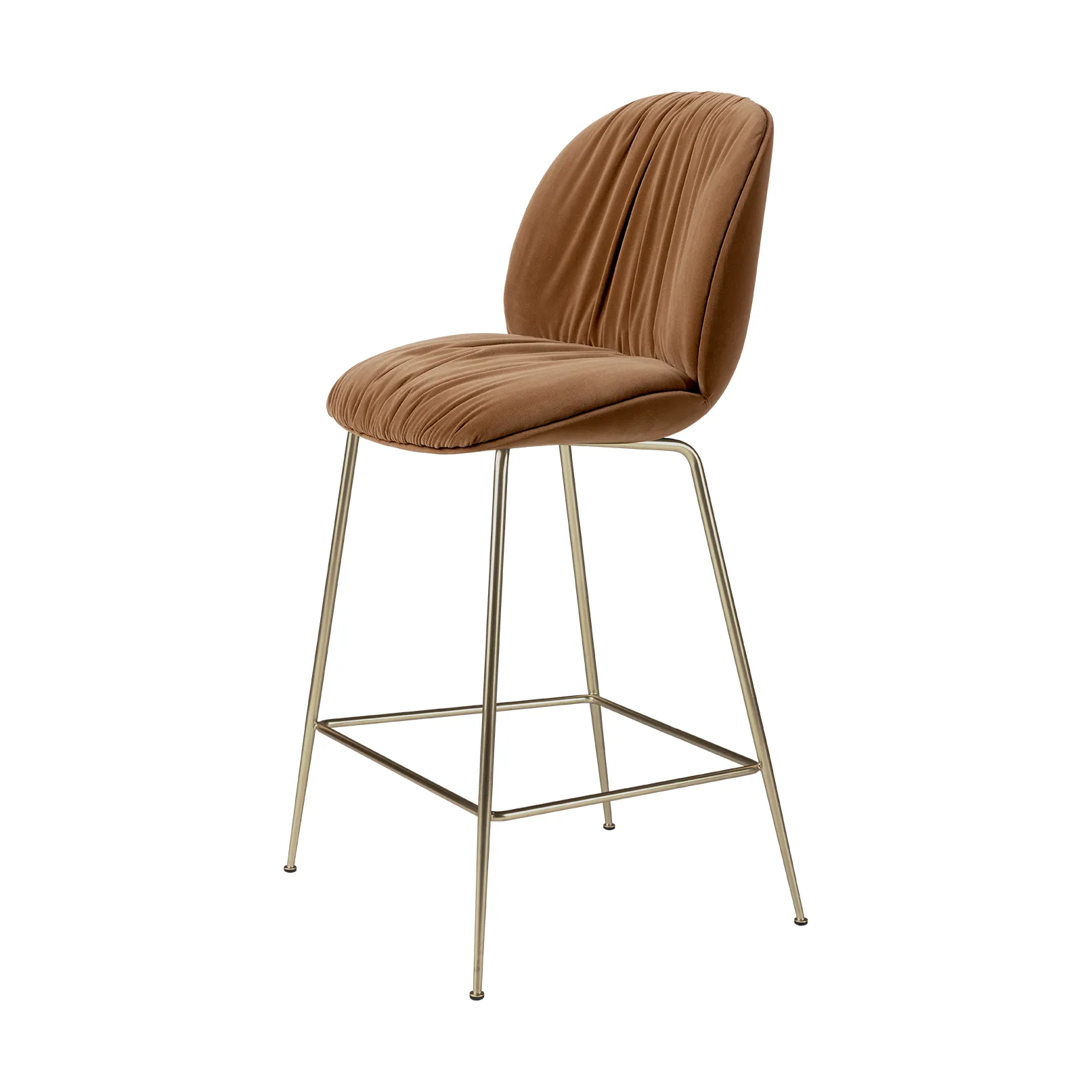 Beetle Soft bar stool 65 cm fully upholstered, Reales Gubi 001-black chrome GUBI