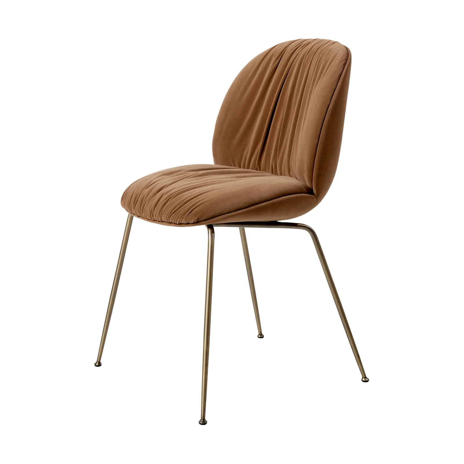 Beetle Soft chair fully upholstered, Sunday Dedar 112-antique brass GUBI
