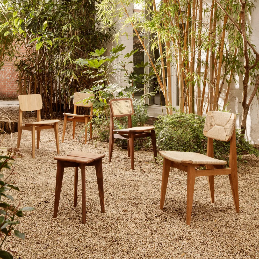 C-Chair chair, American walnut, rattan GUBI
