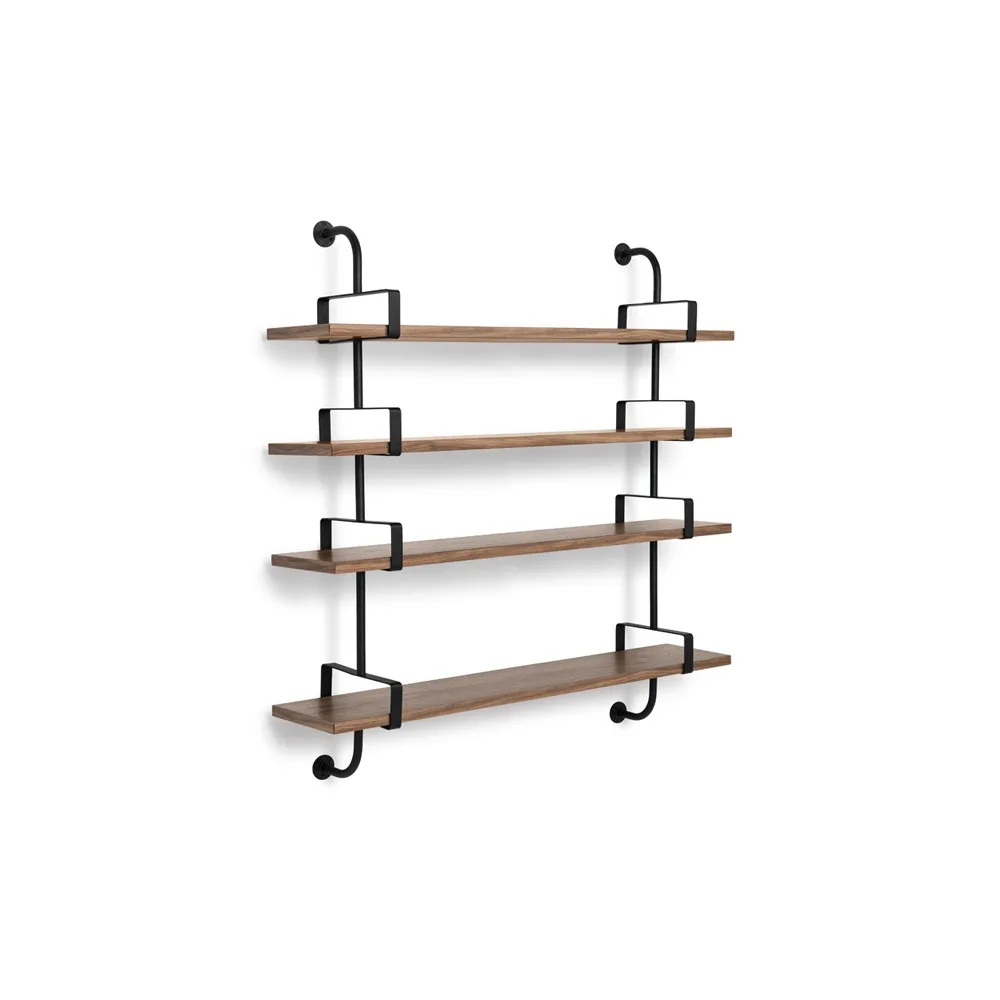 Demon wall shelf 4 levels, Walnut, 155 cm GUBI
