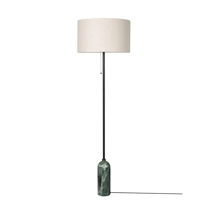 Gravity floor lamp - Emerald marble-canvas - GUBI