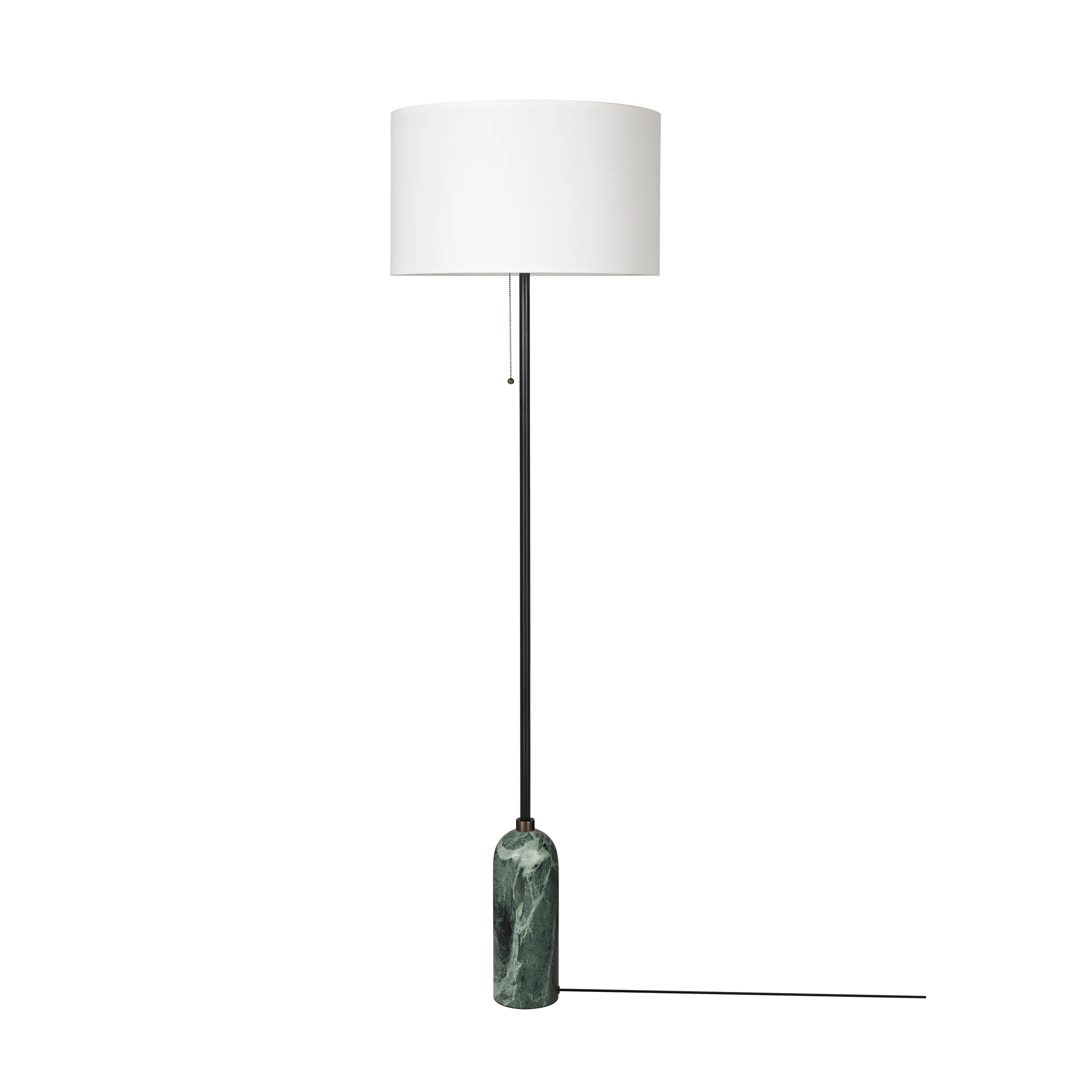 Gravity floor lamp, Emerald marble-white GUBI