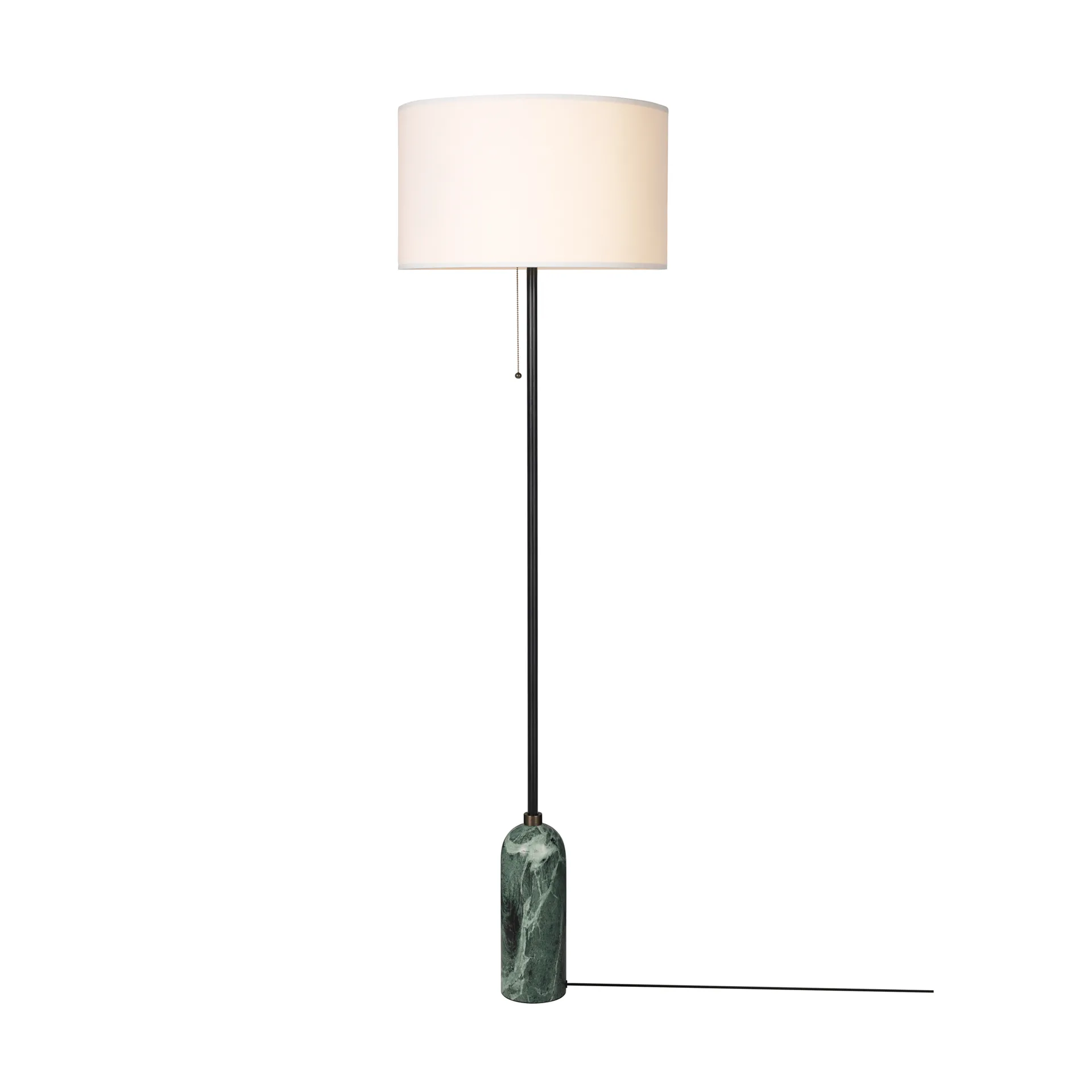 Gravity floor lamp, Emerald marble-white GUBI