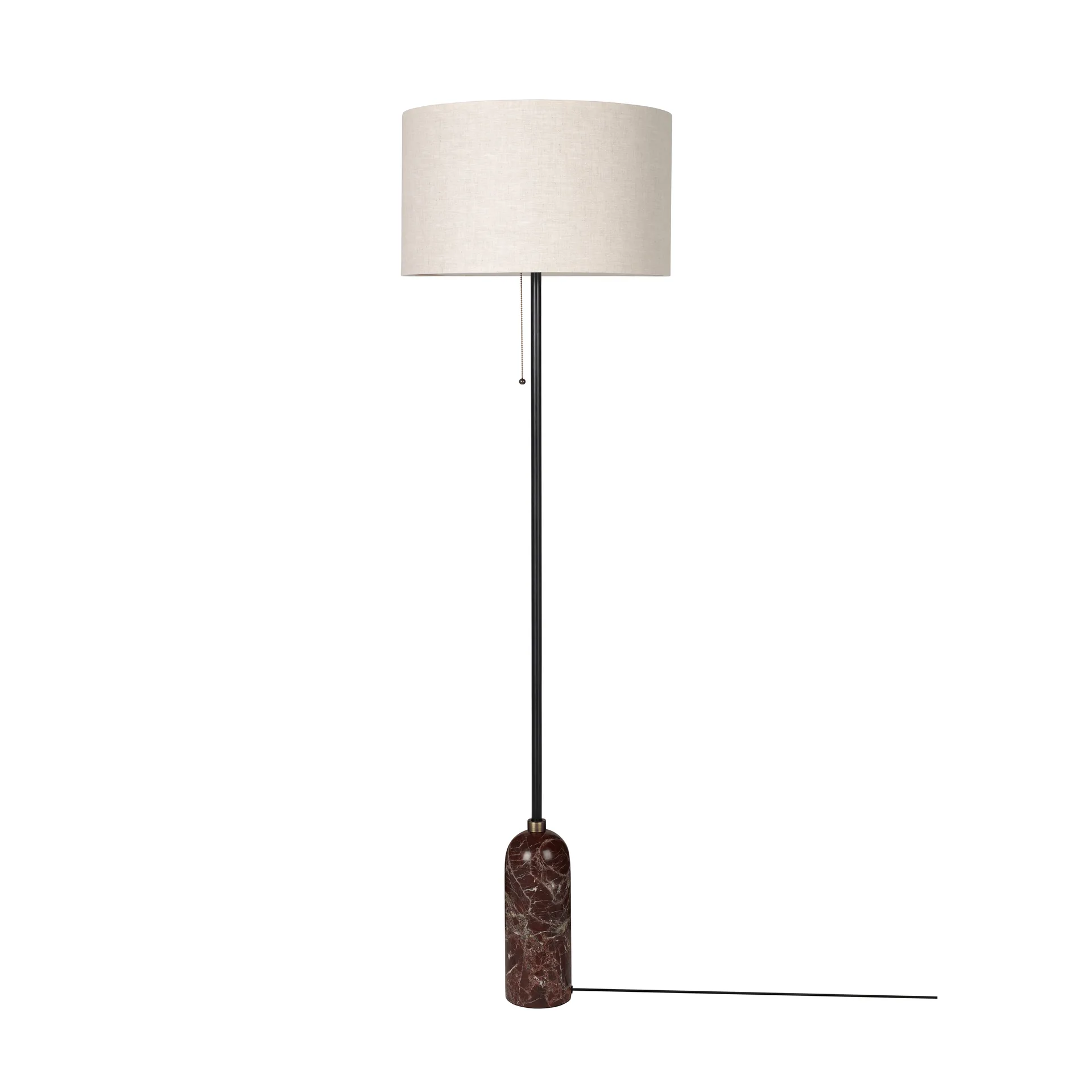 Gravity floor lamp, Maroon marble-canvas GUBI