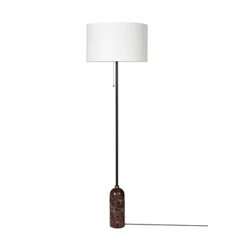 Gravity floor lamp - Maroon marble-white - GUBI