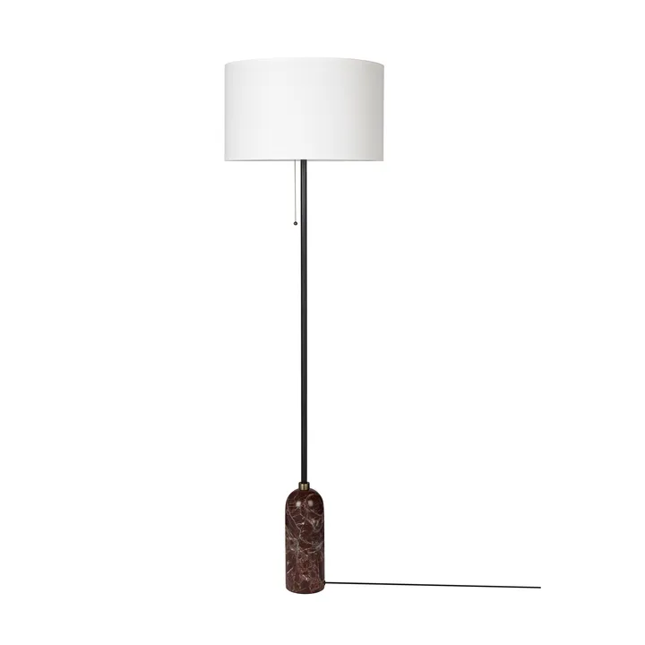 Gravity floor lamp - Maroon marble-white - GUBI