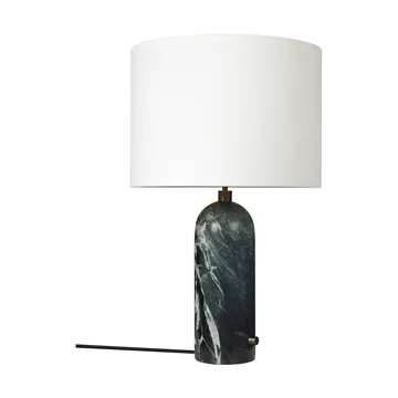 Gravity L table lamp - Emerald marble-white - GUBI