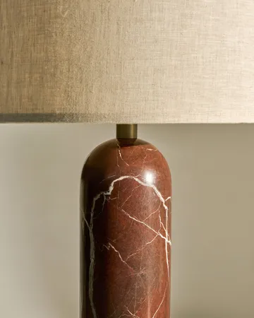 Gravity L table lamp - Maroon marble-canvas - GUBI