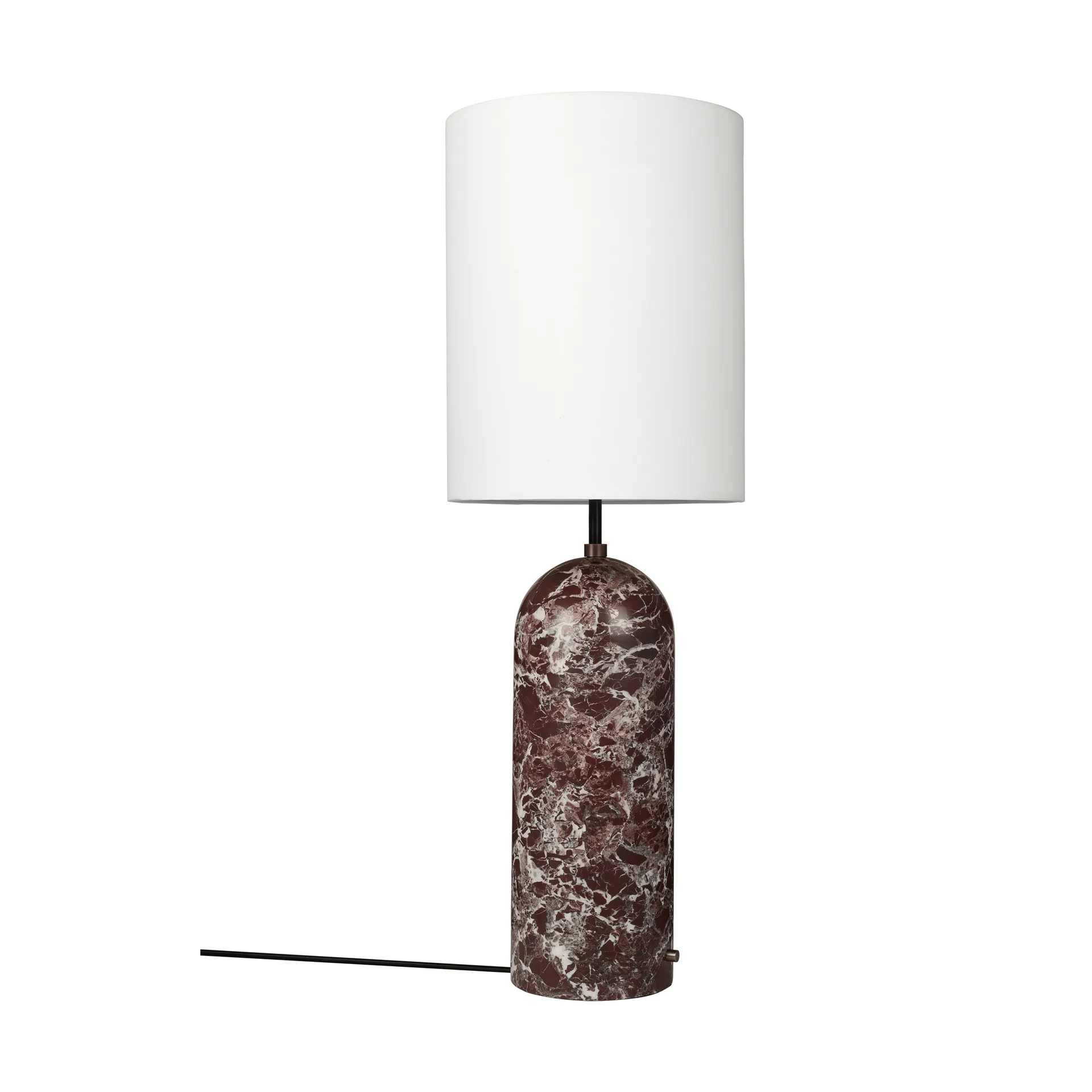 Gravity XL floor lamp, Maroon marble-white GUBI