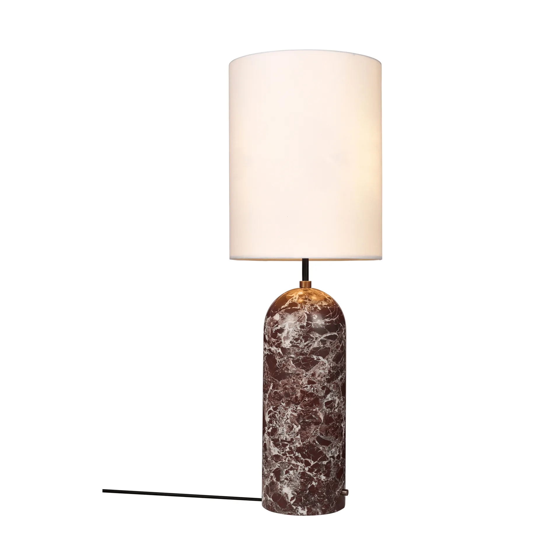 Gravity XL floor lamp, Maroon marble-white GUBI