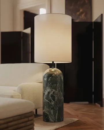 Gravity XL floor lamp - Maroon marble-white - GUBI