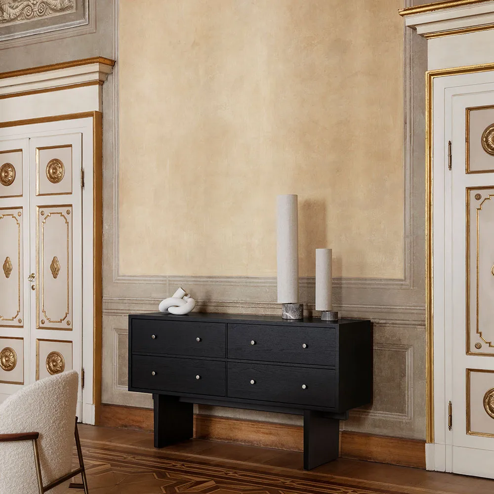Private side table, Black, black stained oak GUBI