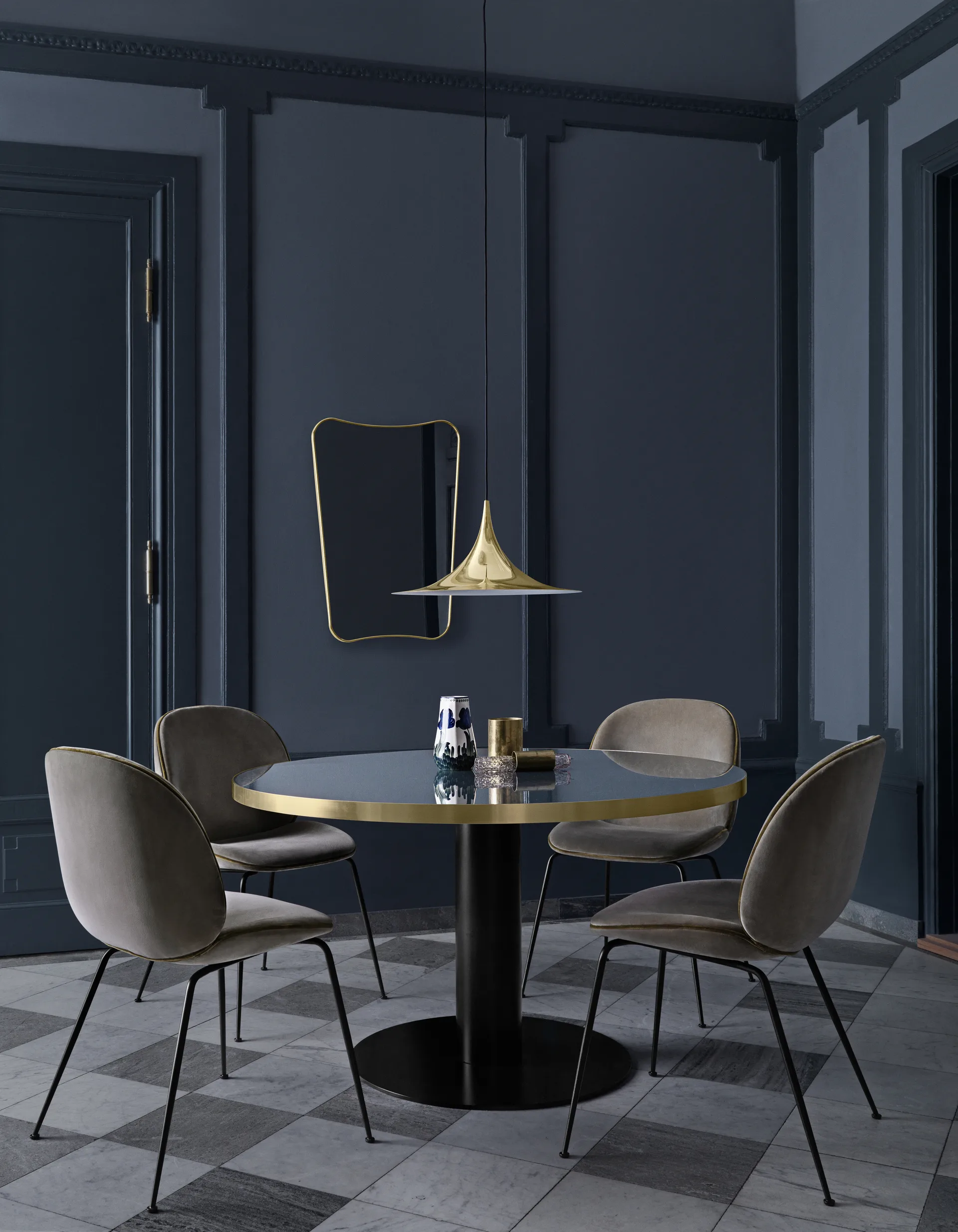 Semi lamp Ø 47 cm, Polished brass GUBI