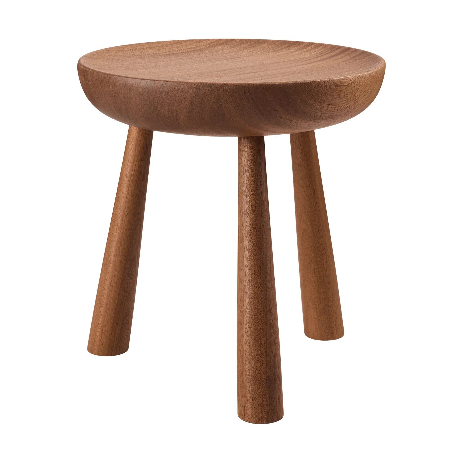 Totto stool, Lacquered sapele, Ø31x32.6 cm GUBI
