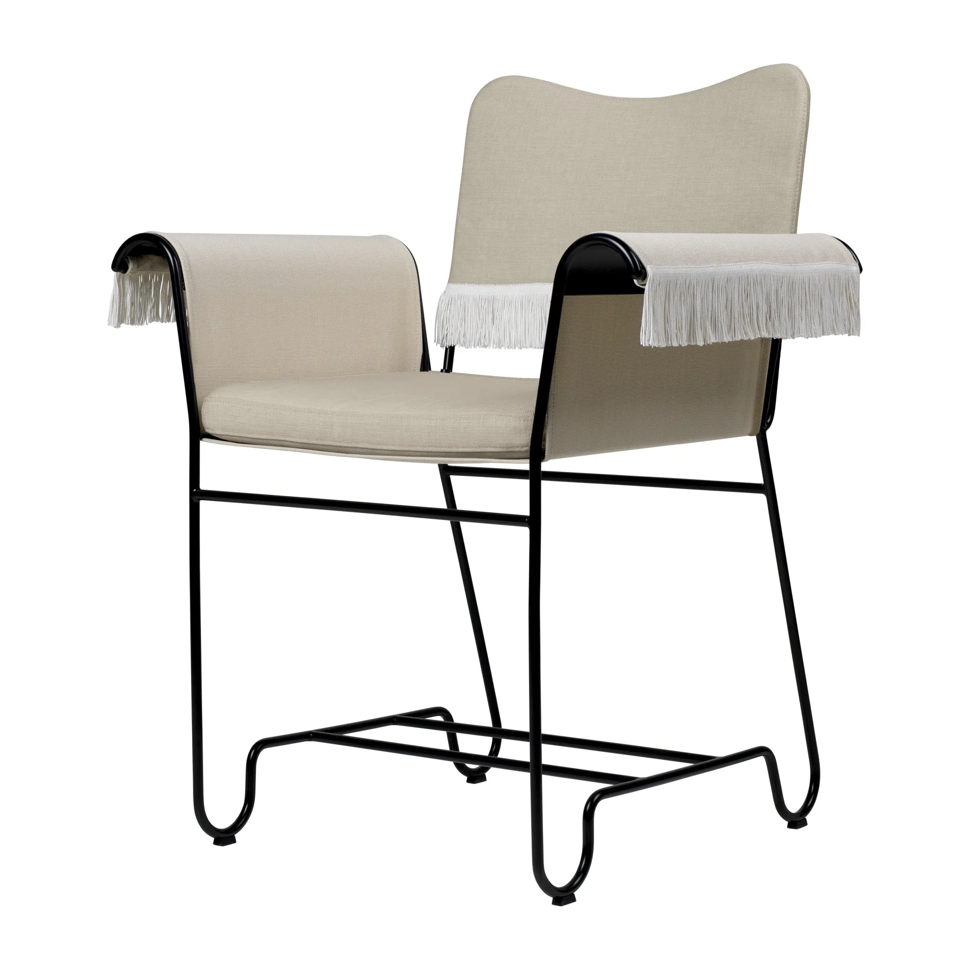 Tropique chair with fringe, Black-Leslie 12 GUBI