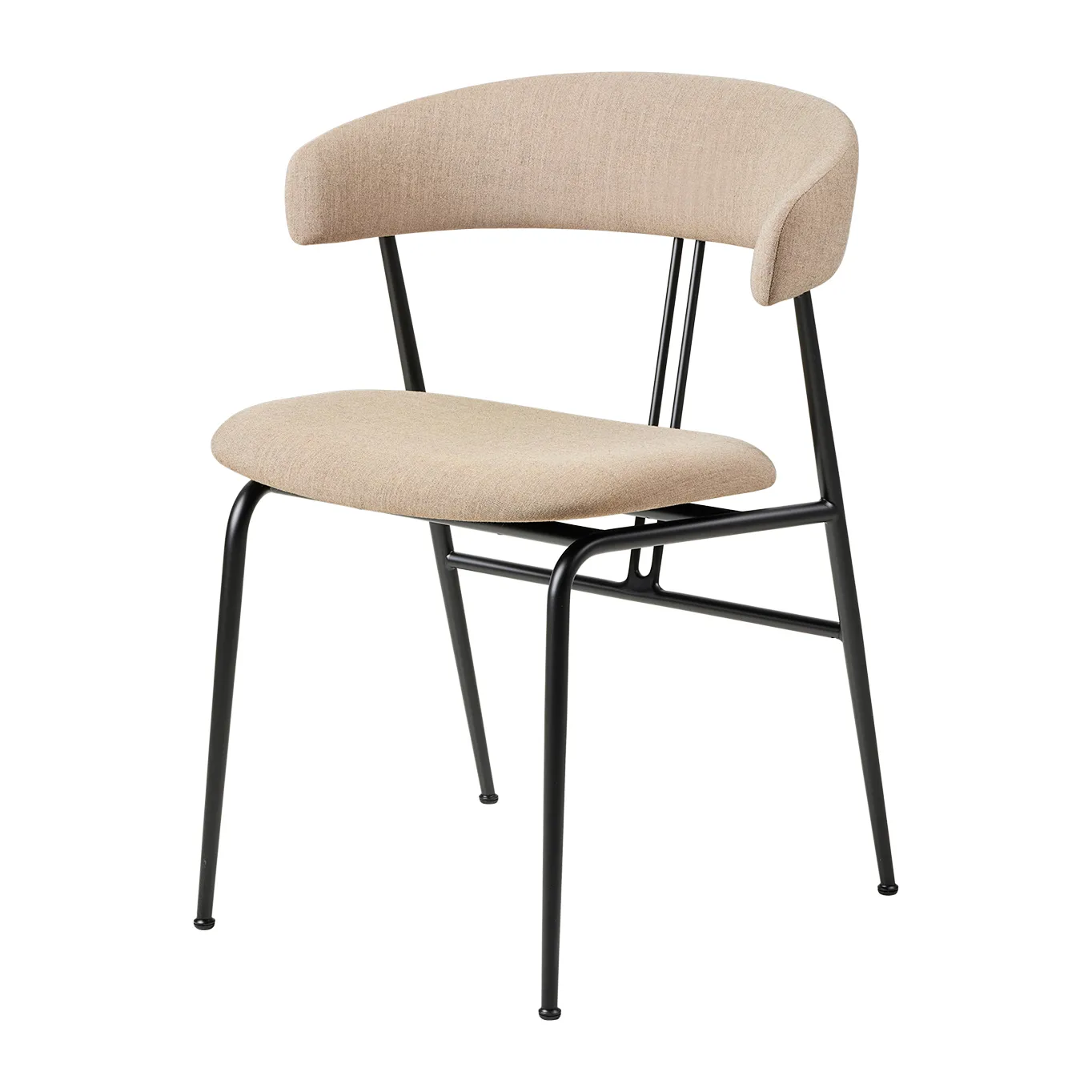 Violin dining chair, Remix 3 nr.233-matte black GUBI