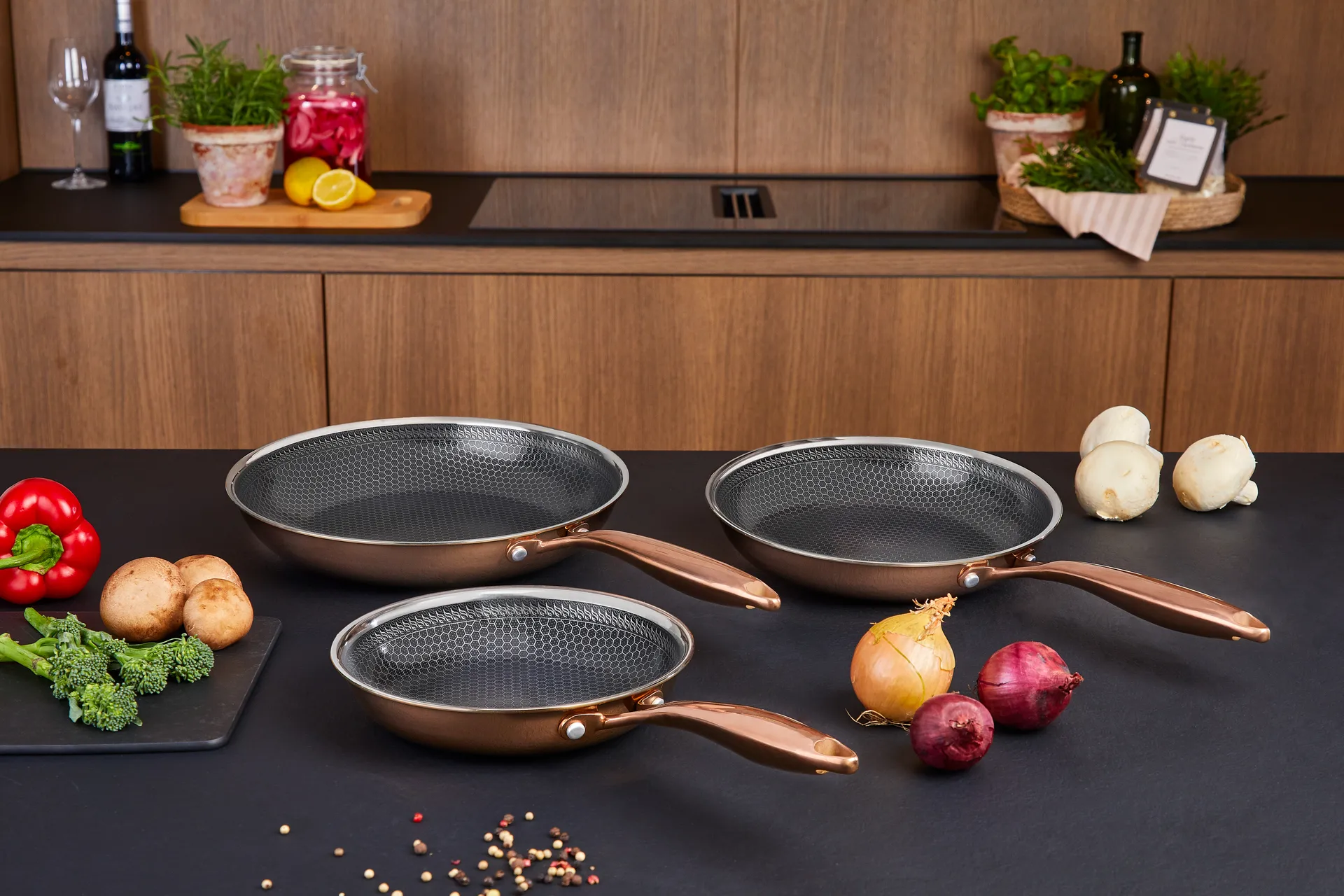Hâws Santo frying pan hybrid coating rose gold, Ø24 cm Hâws