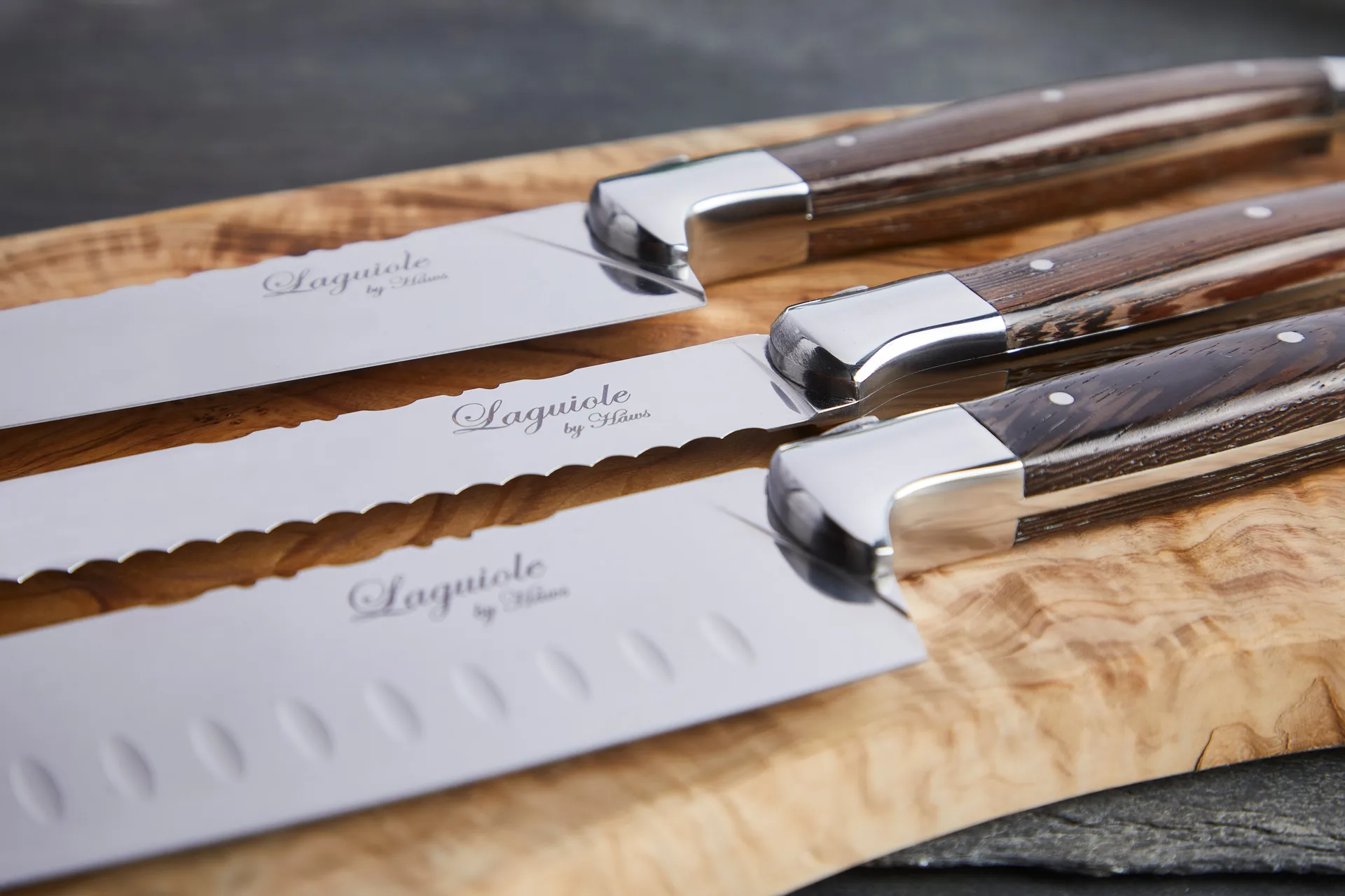 Laguiole By Hâws 3-piece chef's knife set, Wenge Hâws