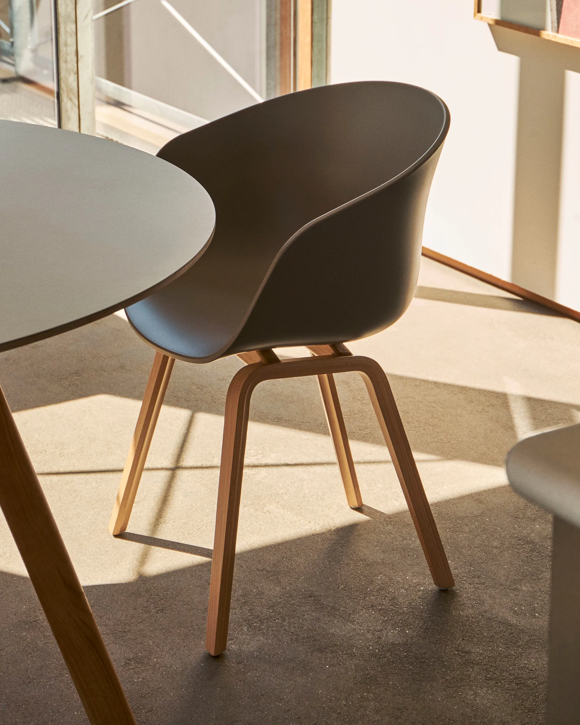 About a Chair 22 2.0 chair, Khaki-lacquered oak frame HAY