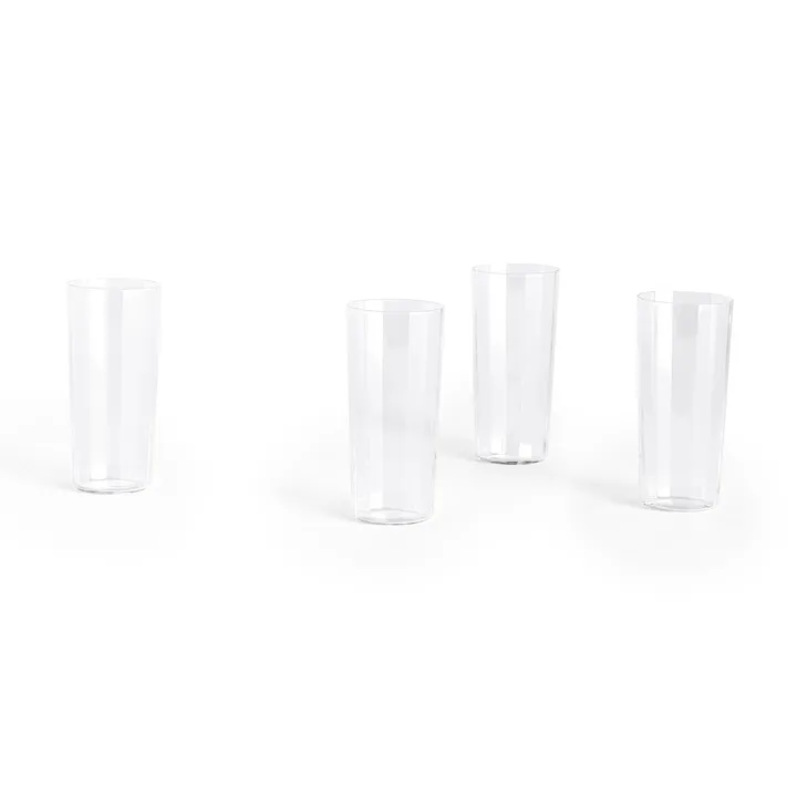 Angle drinking glass 4-pack - Tall 13 cm - HAY