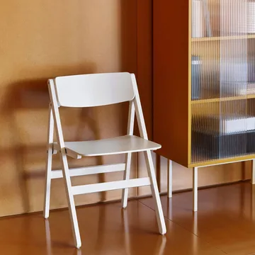 Backflip Chair chair - Cream white lacquered beech - HAY