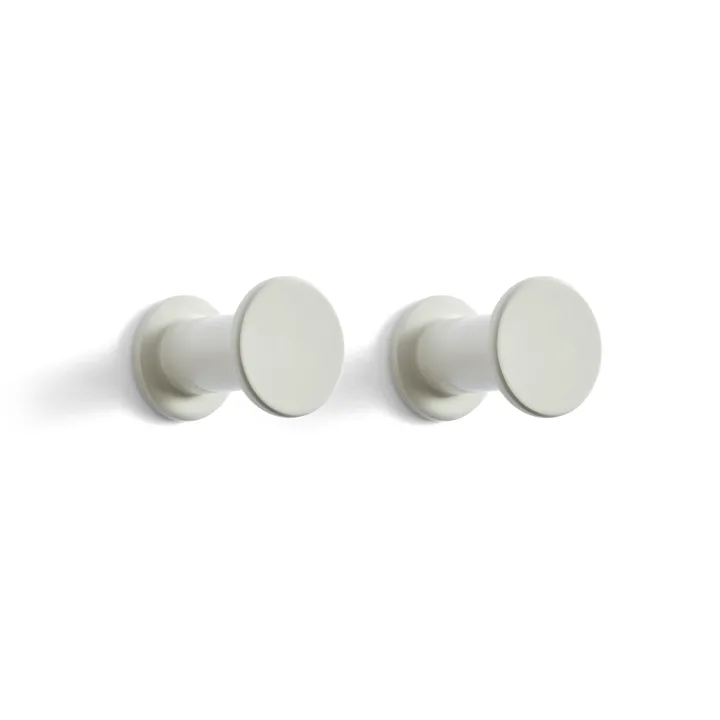 Bolt hook 2-pack Ø2.8 cm - Light grey - HAY