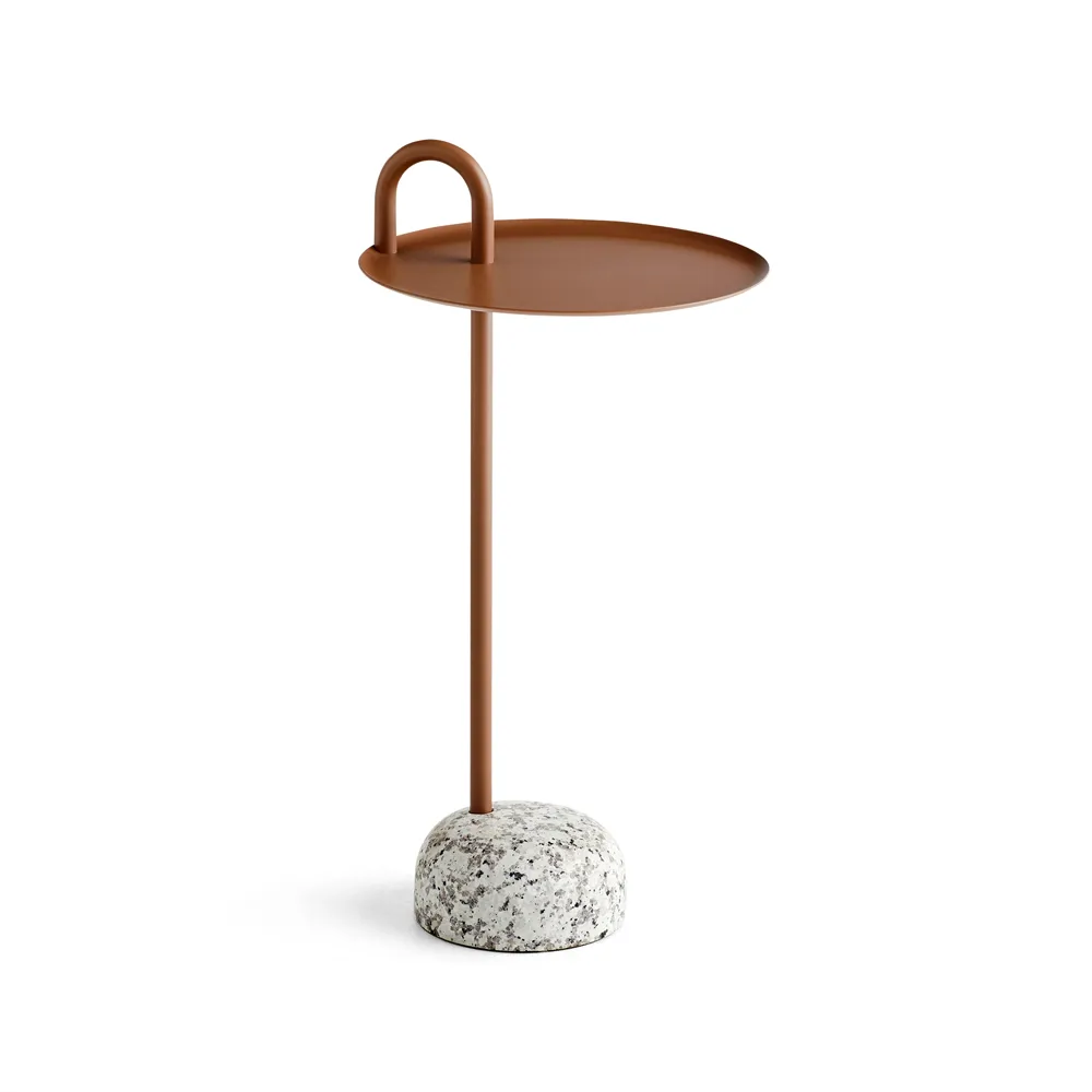 Bowler side table, Pale brown-granite HAY