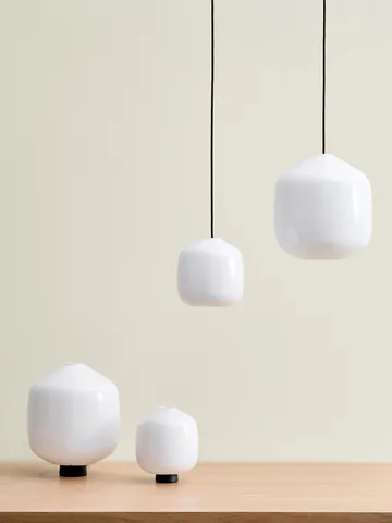 Buoy pendant lamp Ø20 cm - Opal glass-amber yellow - HAY