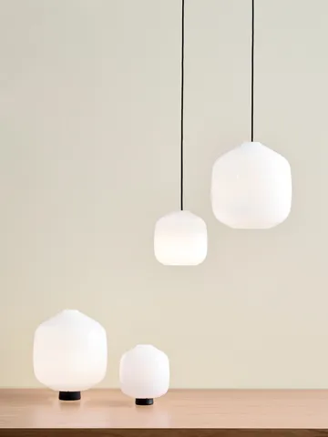 Buoy pendant lamp Ø20 cm - Opal glass-amber yellow - HAY