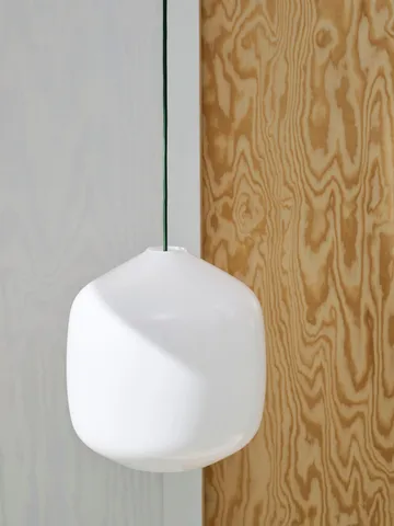 Buoy pendant lamp Ø20 cm - Opal glass-amber yellow - HAY