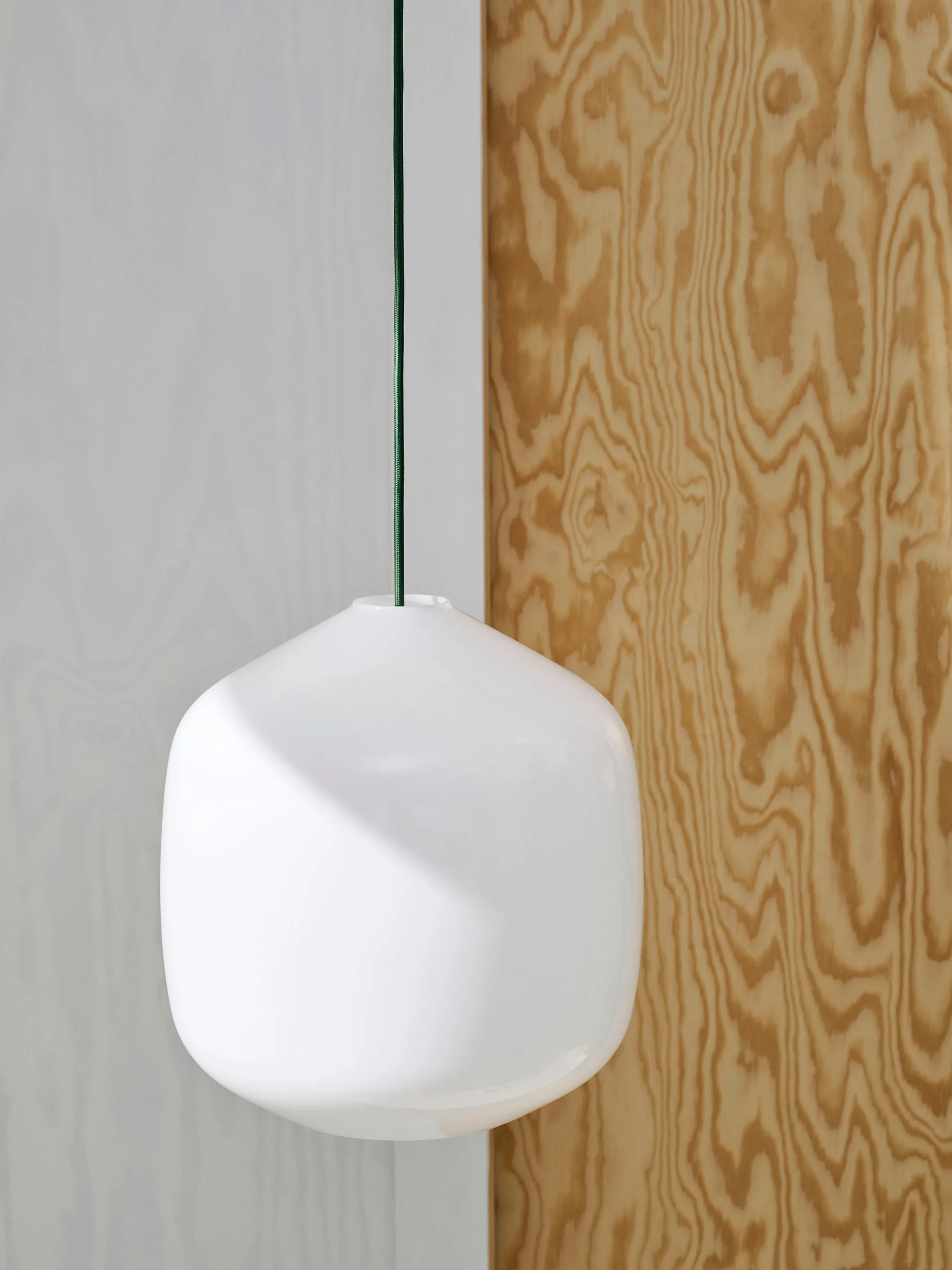 Buoy pendant lamp Ø20 cm, Opal glass-clay white HAY