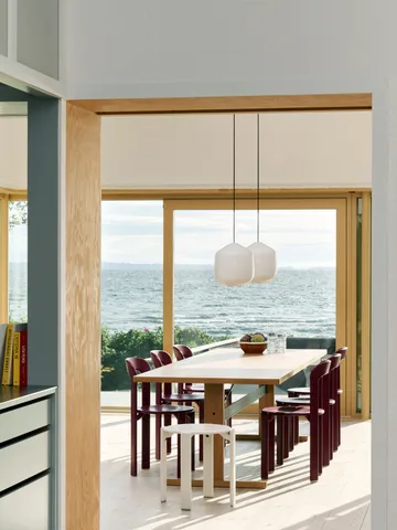Buoy pendant lamp Ø30 cm - Opal glass-beton grey - HAY