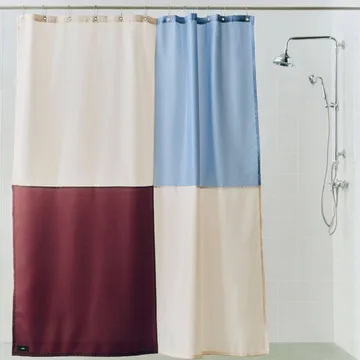 Check shower curtain 180x200 cm - Burgundy - HAY