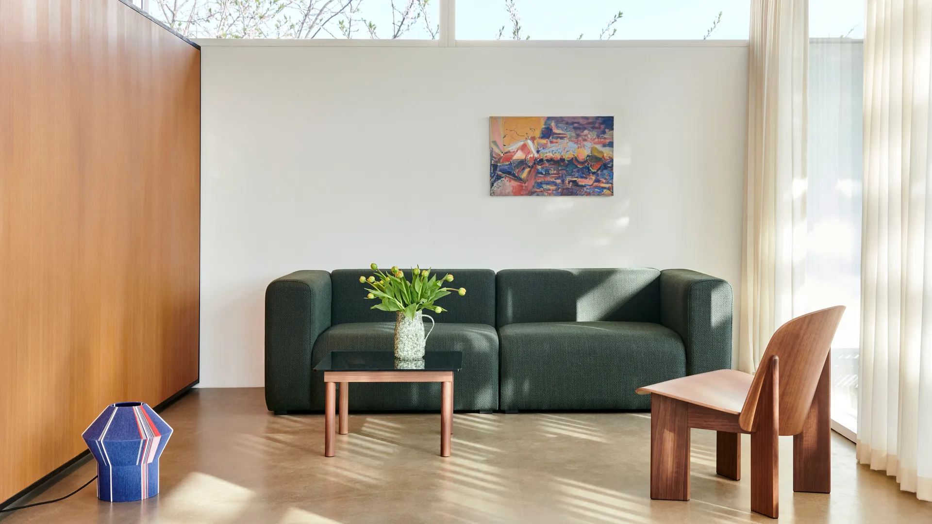Chisel lounge chair, Lacquered walnut HAY