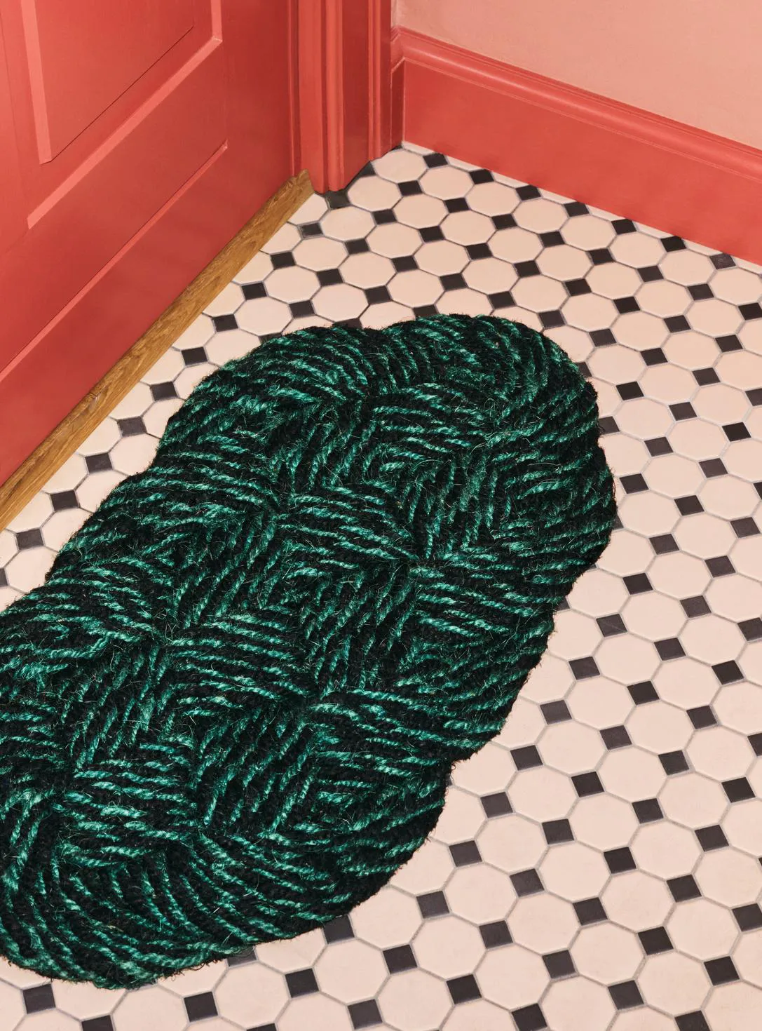 Coco doormat 40x80 cm, Swirl black HAY