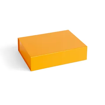 Colour Storage S box with lid 25,5x33 cm - Egg yolk - HAY