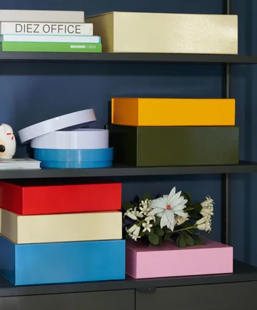 Colour Storage S box with lid 25,5x33 cm - Egg yolk - HAY