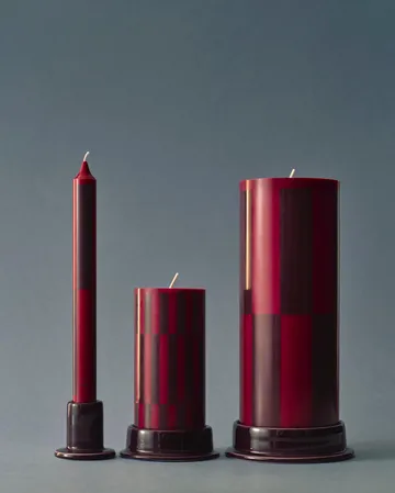 Column Candle block candle small 15 cm - Wine-bordeaux - HAY