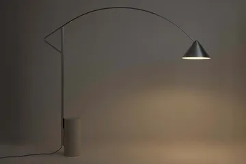 Compass floor lamp - Silver-coloured - HAY