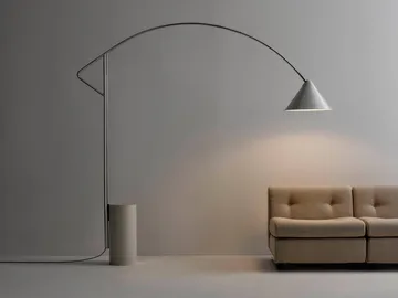Compass floor lamp - Silver-coloured - HAY