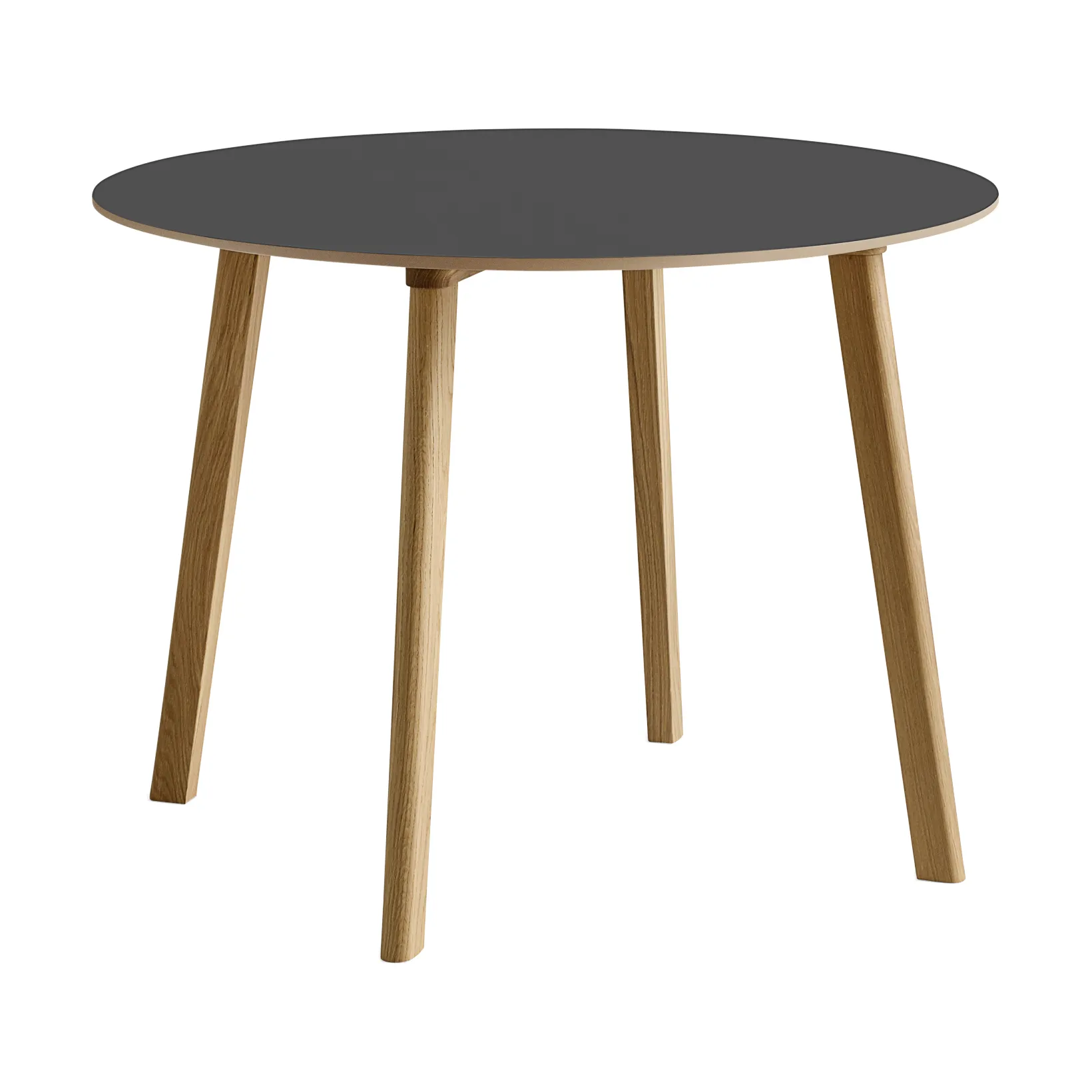 CPH220 Deux 2.0 table Ø98 cm, Stone grey-lacquered oak HAY