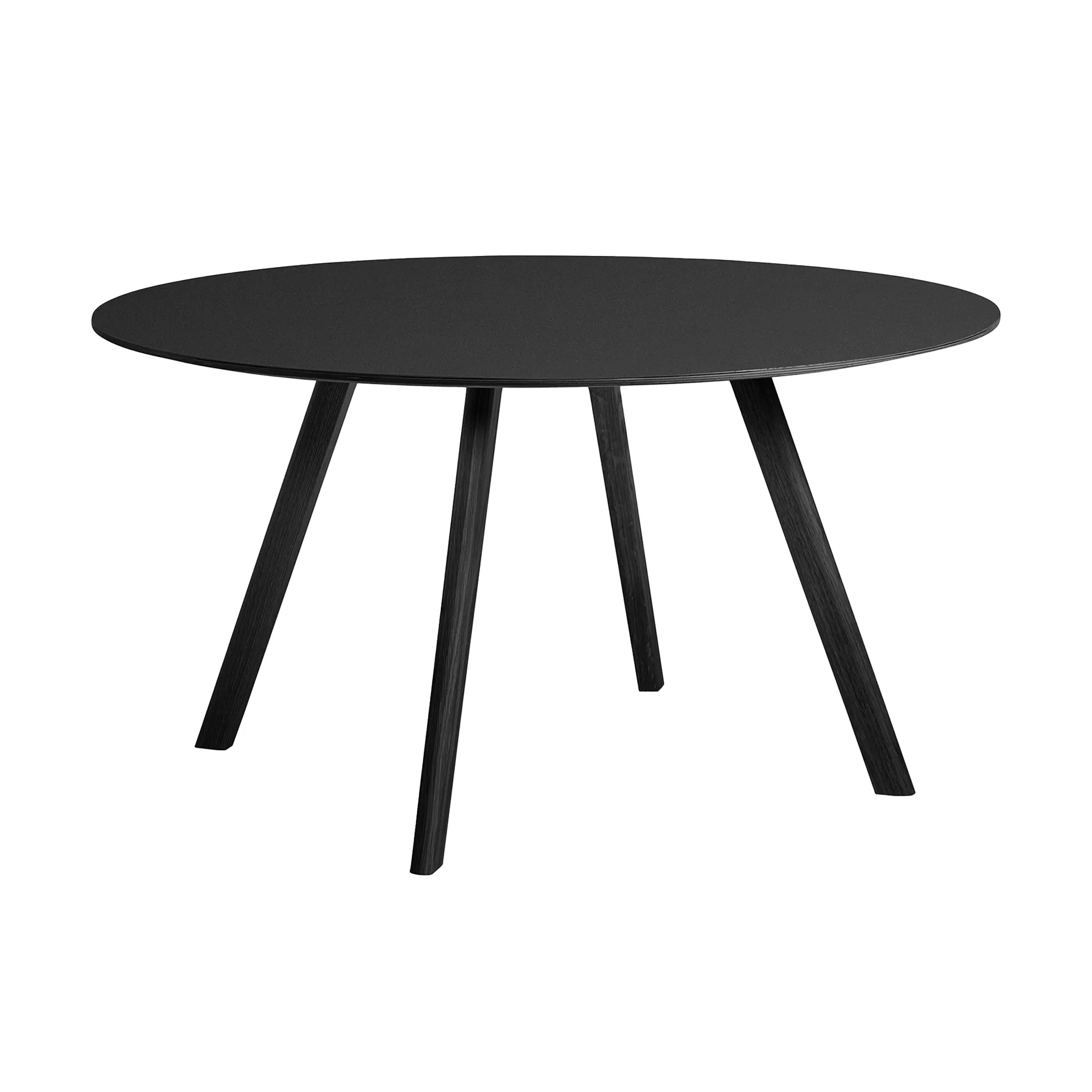 CPH25 2.0 dining table Ø140 cm, Black laminate-lacquered oak HAY