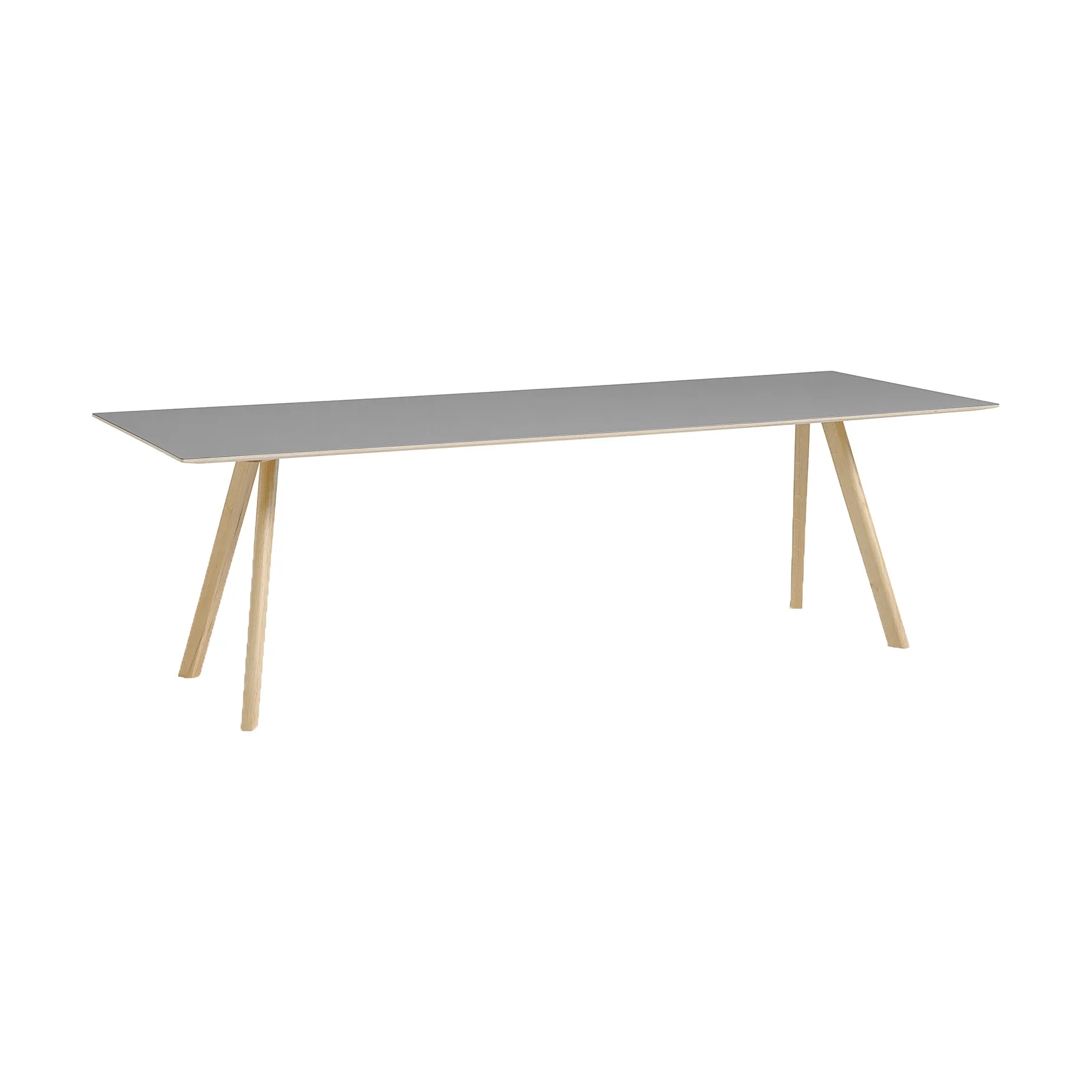 CPH30 2.0 dining table 90x250 cm, Grey linoleum-lacquered oak HAY
