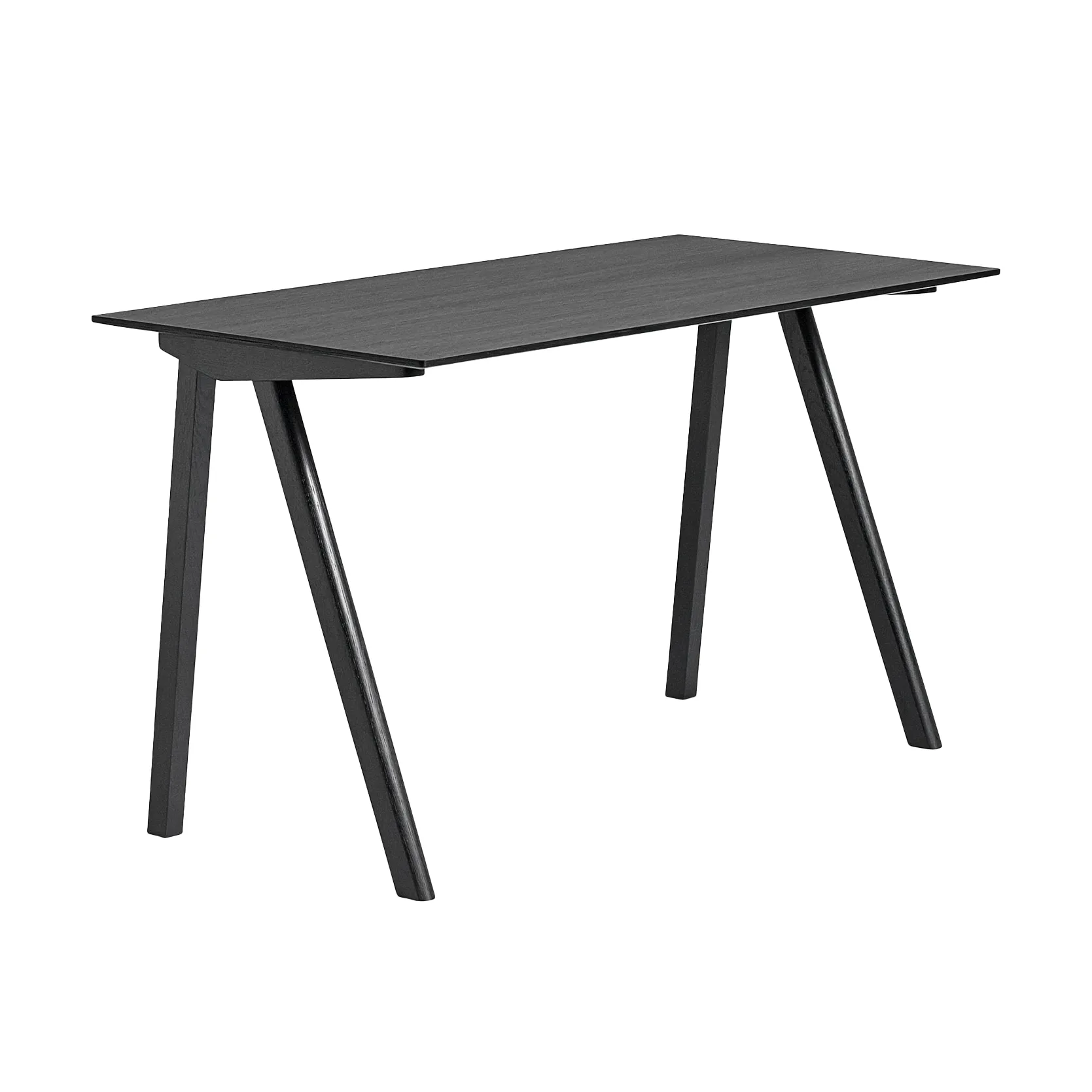 CPH90 2.0 desk 65x130 cm, Black-lacquered oak veneer HAY