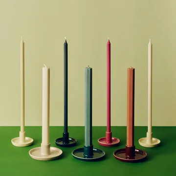 Disc candleholder - Dark teal, small, Ø10x4.8 cm - HAY