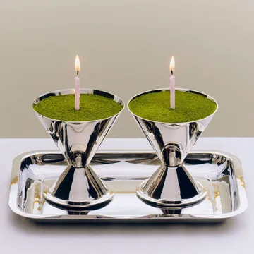 Essential Steel glass bowl - Stainless steel, 10.5xØ10 cm - HAY