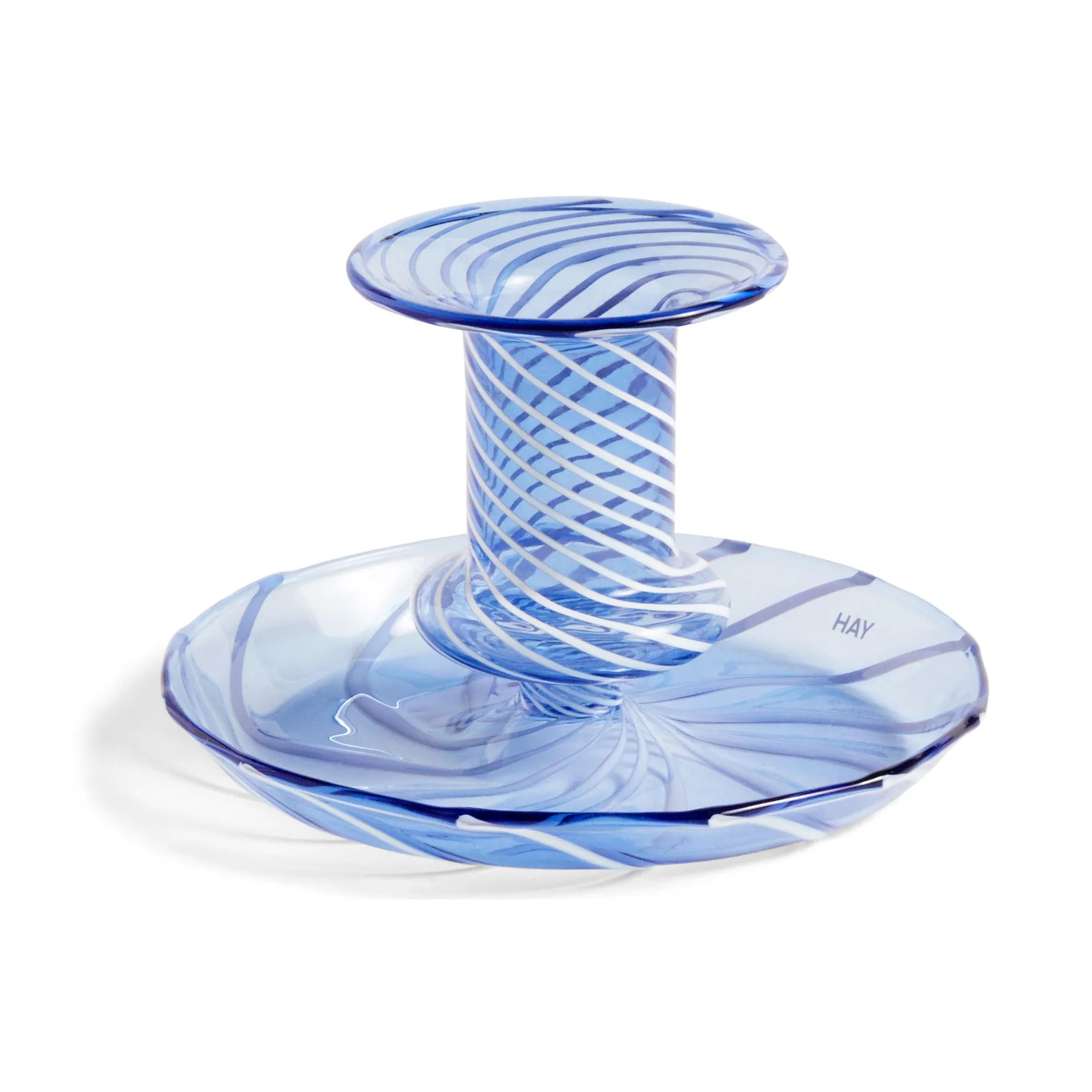 Flare Stripe candle stick, light blue HAY