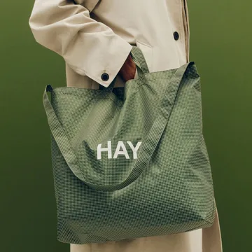 Grid Crossover Bag medium - Dark green, medium - HAY